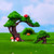 Micro-landscape Simulated Green Trees Flowers DIY Gardening Ecological Ornaments, Style: No. 14 Long Grass Tree Flower