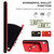 For iPhone XR Organ Card Bag Ring Holder PU Phone Case with Lanyard(Red)