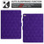 For iPad mini 5 / 4 / 3 / 2 / 1 Diamond Texture Embossed Leather Smart Tablet Case(Purple)