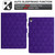 For iPad mini 6 Diamond Texture Embossed Leather Smart Tablet Case(Purple)