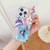 For iPhone 15 Plus Electroplated Symphony Phone Case(Watercolor Flower)