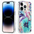 For iPhone 14 Pro Max Electroplated Symphony Phone Case(Watercolor Flower)