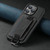 For iPhone 15 Pro Max Suteni H13 Litchi Leather Wrist Strap Wallet Back Phone Case(Black)