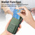 For iPhone 15 Pro Max Carbon Fiber Card Bag Fold Stand Phone Case(Green)