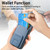 For iPhone 14 Pro Max Carbon Fiber Card Bag Fold Stand Phone Case(Blue)