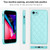 For iPhone SE 2022 / SE 2020 Rhombic Texture Phone Case with Dual Lanyard(Green)