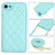 For iPhone SE 2022 / SE 2020 Rhombic Texture Phone Case with Dual Lanyard(Green)