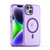 For iPhone 15 MagSafe Frosted Translucent TPU + PC Full Coverage Phone Case(Dark Purple)