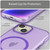 For iPhone 15 MagSafe Frosted Translucent TPU + PC Full Coverage Phone Case(Dark Purple)