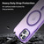 For iPhone 15 MagSafe Frosted Translucent TPU + PC Full Coverage Phone Case(Dark Purple)