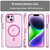 For iPhone 14 Plus MagSafe Frosted Translucent TPU + PC Full Coverage Phone Case(Pink)