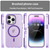 For iPhone 14 Pro MagSafe Frosted Translucent TPU + PC Full Coverage Phone Case(Dark Purple)