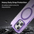 For iPhone 14 Pro MagSafe Frosted Translucent TPU + PC Full Coverage Phone Case(Dark Purple)