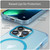 For iPhone 13 Pro MagSafe Frosted Translucent TPU + PC Full Coverage Phone Case(Blue)