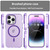 For iPhone 15 Pro MagSafe Frosted Translucent TPU + PC Full Coverage Phone Case(Dark Purple)