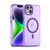 For iPhone 14 MagSafe Frosted Translucent TPU + PC Full Coverage Phone Case(Dark Purple)