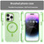 For iPhone 14 Pro MagSafe Frosted Translucent TPU + PC Full Coverage Phone Case(Green)