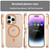 For iPhone 14 Pro MagSafe Frosted Translucent TPU + PC Full Coverage Phone Case(Orange)