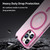 For iPhone 13 Pro MagSafe Frosted Translucent TPU + PC Full Coverage Phone Case(Pink)