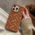 For iPhone 15 3D Weave TPU Phone Case(Dark Brown)