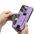 For iPhone 11 Pro Max Suteni H13 Litchi Leather Wrist Strap Wallet Back Phone Case(Purple)