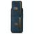 For iPhone 13 Pro Max Suteni H03 Litchi Leather Card Bag Stand Back Phone Case(Blue)