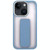 For iPhone 13 Skin-Feel Plating Wrist Strap Stand Phone Case(Blue)