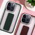 For iPhone 15 Pro Skin-Feel Plating Wrist Strap Stand Phone Case(Coffee)