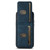 For iPhone 14 Pro Suteni H03 Litchi Leather Card Bag Stand Back Phone Case(Blue)