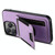 For iPhone 15 Suteni H03 Litchi Leather Card Bag Stand Back Phone Case(Purple)