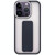 For iPhone 14 Pro Skin-Feel Plating Wrist Strap Stand Phone Case(Navy Blue)