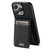 For iPhone 14 Pro Suteni H03 Litchi Leather Card Bag Stand Back Phone Case(Black)