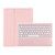 For Samsung Galaxy Tab S9 FE+ A810B Pen Slot Detachable Bluetooth Keyboard Leather Tablet Case(Pink)