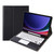 For Samsung Galaxy Tab S9 FE+ A810B-A Touch Pad Detachable Bluetooth Keyboard Leather Tablet Case(Black+White)