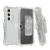 For Samsung Galaxy S24 5G Frosted PC+TPU Phone Case with Back Clip(White)