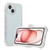 For iPhone 13 Frosted PC+TPU Phone Case with Back Clip(White)