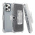 For iPhone 13 Pro Frosted PC+TPU Phone Case with Back Clip(Transparent Blue)