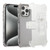 For iPhone 15 Pro Max Frosted PC+TPU Phone Case with Back Clip(Transparent Black)