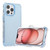 For iPhone 12 Pro Max Frosted PC+TPU Phone Case with Back Clip(Sky Blue)