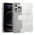 For iPhone 12 Pro Frosted PC+TPU Phone Case with Back Clip(Transparent Black)