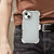 For iPhone 14 Pro Frosted PC+TPU Phone Case with Back Clip(Transparent Black)