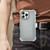 For iPhone 15 Pro Max Frosted PC+TPU Phone Case with Back Clip(Transparent Blue)