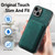For iPhone 15 Pro Max Retro Leather Card Bag Magnetic Phone Case(Green)