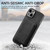 For iPhone 15 Pro Retro Leather Card Bag Magnetic Phone Case(Black)