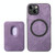 For iPhone 15 Pro Retro Leather Card Bag Magnetic Phone Case(Purple)