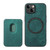 For iPhone 7 Plus / 8 Plus Retro Leather Card Bag Magnetic Phone Case(Green)