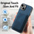 For iPhone 12 Pro Max Retro Leather Card Bag Magnetic Phone Case(Blue)