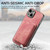 For iPhone 15 Retro Leather Card Bag Magnetic Phone Case(Pink)