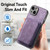 For iPhone 14 Pro Max Retro Leather Card Bag Magnetic Phone Case(Purple)