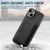 For iPhone 15 Retro Leather Card Bag Magnetic Phone Case(Black)